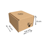 Caja para envío. Versátil para los artículos mas pequeños medida 11.8x14x8cm